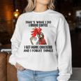 That's What I Do I Drink Coffee I Get More Chickens Women Sweatshirt Unique Gifts