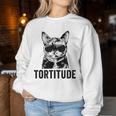 Tortitude Tortie Cat Mom Sunglasses Tortoiseshell Mama Women Sweatshirt Unique Gifts