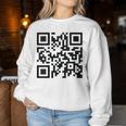 Unique Qr-Code With Humorous Hidden Message Women Sweatshirt Unique Gifts
