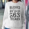 Vintage Blessed By God For 63 Years Happy 63Rd Birthday Women Sweatshirt Unique Gifts