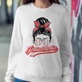 Vintage Philly Baseball Leopard Messy Bun Philadelphia Fans Women Sweatshirt Unique Gifts