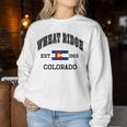 Vintage Wheat Ridge Colorado Co State Flag Women Sweatshirt Unique Gifts