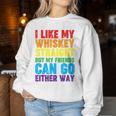 I Like My Whiskey StraightLesbian Gay Pride Lgbt Women Sweatshirt Unique Gifts
