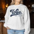 Wife Est 2024 Just Married Honeymoon Wife Wedding Couple Women Sweatshirt Unique Gifts