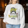 Women's Summeribes Messy Hair Bun Sunglasses Mom Life Sweatshirt Frauen Lustige Geschenke