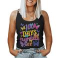 100 Days Fluttered By 100Th Day Of School Butterfly Girl Women Tank Top