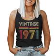 1971 51St Birthday Vintage Retro 51 Years Women Tank Top