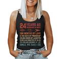 24 Years As Husband & Wife 24Th Anniversary For Couple Women Tank Top