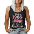 39 Year Old Made In 1985 Floral 39Th Birthday Women Women Tank Top