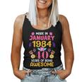 40 Years Old Made In January 1984 Birthday Women Tank Top