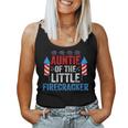 4Th Of July Birthday Aunt Auntie Of The Little Firecracker Women Tank Top