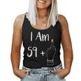 I Am 59 Plus 1 Middle Finger For A 60Th 60 Years Old Women Tank Top