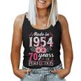 70 Year Old Made In 1954 Floral Flower 70Th Birthday Womens Women Tank Top