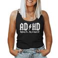 AdHd Saying Sarcastic Music Humor Band Cute Women Tank Top