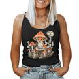 Aesthetic Fox On Mushroom Cottagecore Vintage Nature Floral Women Tank Top