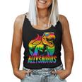 Allysaurus Lgbt Rainbow Flag Ally Dinosaur Lgbt Pride Women Tank Top