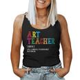 Art Teacher Definition Camiseta sin mangas para mujer
