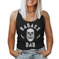 Badass Dad Cool Fathers Day Dad Skull Women Tank Top