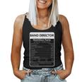 Band Director Nutrition Facts Sarcastic Graphic Women Tank Top