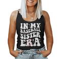 In My Baseball Sister Era Groovy Retro Proud Baseball Sister Women Tank Top