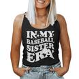In My Baseball Sister Era Groovy Retro Baseball Women Tank Top