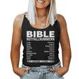 Bible Jesus God Church Christian Christian Tank Top Frauen