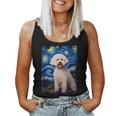 Bichon Frisé Hund Sternennacht Malerei Hund Mama Papa Tank Top Frauen