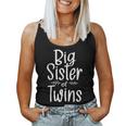 Big Sister Of Twins Twin Brother Boy Girl Sibling Women Tank Top