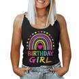 Birthday Girl Leopard Rainbow Birthday Party Family Women Tank Top
