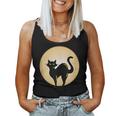 Black Cat And Moon Awesome Cat Lovers Cat Mom Cat Dad Women Tank Top