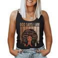 Black Girl Queen God Says I Am Melanin History Month Women Tank Top