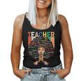 Black Woman Teacher Afro African Vintage Black History Month Women Tank Top