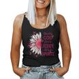 Blessed By God Loved By Jesus Pink Sunflower And Butterfly Women Tank Top