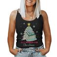 All Booked For Christmas Teacher Book Lovers Women Tank Top