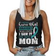 Bravery Mom Cervical Cancer Awareness Ribbon Women Tank Top