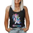 Brianna Name Personalized Custom Rainbow Unicorn Dabbing Women Tank Top
