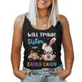 Bunny Eat Chocolate Eggs Will Trade Sister For Easter Candy Women Tank Top