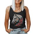 Caballo Mandala Flor Animal Motivo Caballo Camiseta sin mangas para mujer