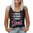 I Cheer So Hard I Sweat Glitter Cheerleading Girl Women Tank Top