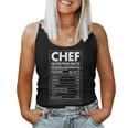 Chef Nutrition Facts Cook Vintage Cooking Women Tank Top