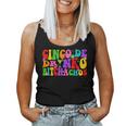 Cinco De Drinko Bitchachos Groovy Cinco De Mayo Drinking Women Tank Top