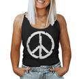 Cool Distressed Hippie Peace Sign Vintage Hippy Men Women Tank Top