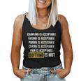 Crawling Is Acceptable Falling Pucking Crying Pain Quitting Women Tank Top