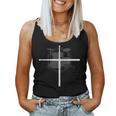 Cross Christian Band Drumsticks Women Tank Top