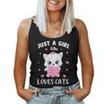 Cute Cat Kitten For Girls Just A Girl Who Loves Cats Women Tank Top