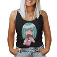Cute Chocolate Anime Girl Japanese Women Tank Top