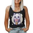 Cute Kawaii Panda Drinks Boba Bubble Tea Kawaii Aesthetic Women Tank Top