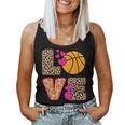 Cute Love Basketball Leopard Print Girls Basketball Women Tank Top