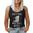 Cute Wolf For Girls Just A Girl Who Loves Wolves Women Tank Top