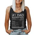 Dad Nutrition Facts Happy Father's Day Matching Proud Dad Women Tank Top